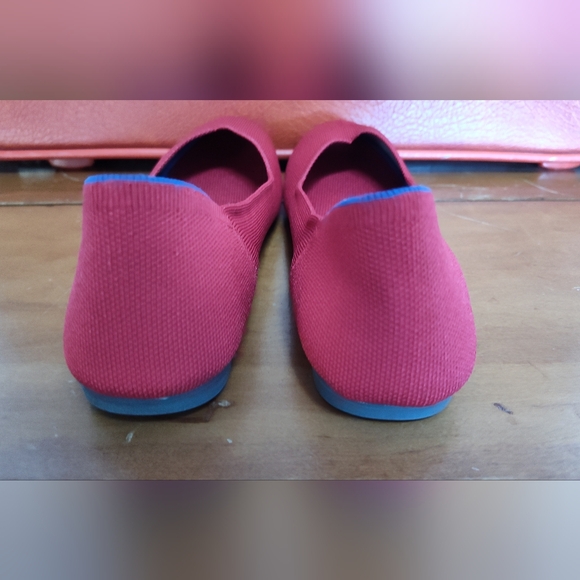 ROTHYS Scooter Red Flats Comfort Ballet Shoes Round Toe Women's Size 9,Blue Trim - Picture 5 of 5